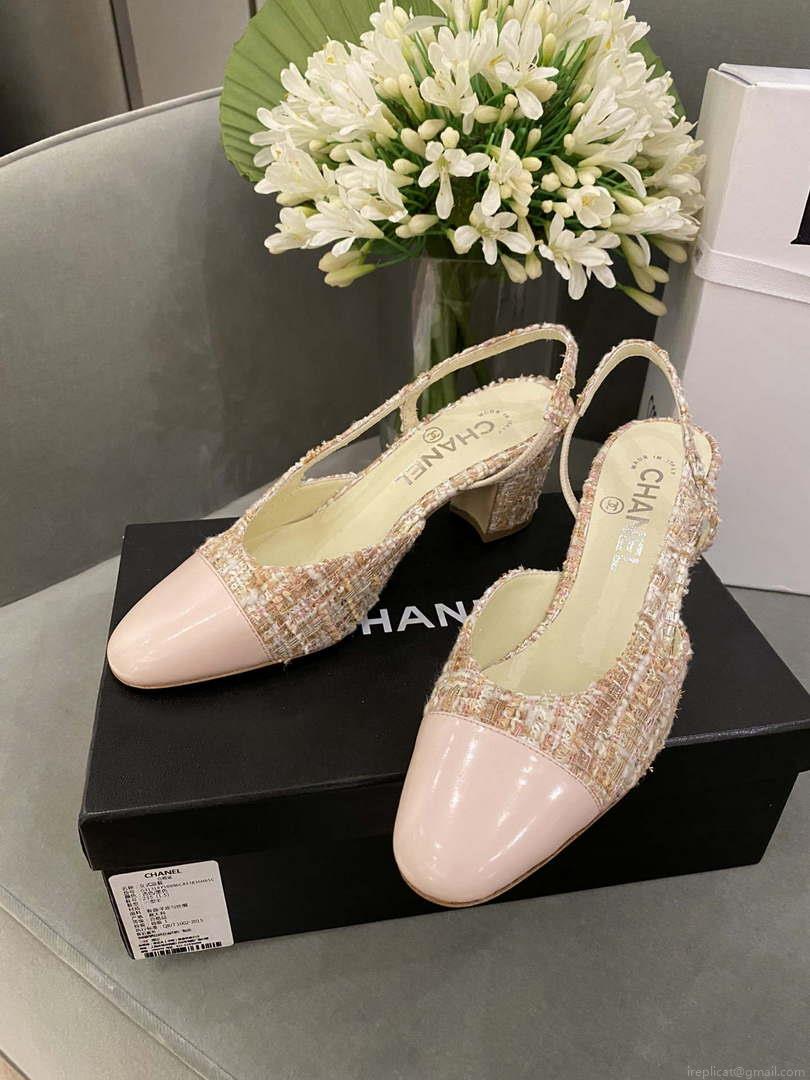 Chanel Women’s G31318 Slingbacks Goatskin Grosgrain Sandals Shoes C91003