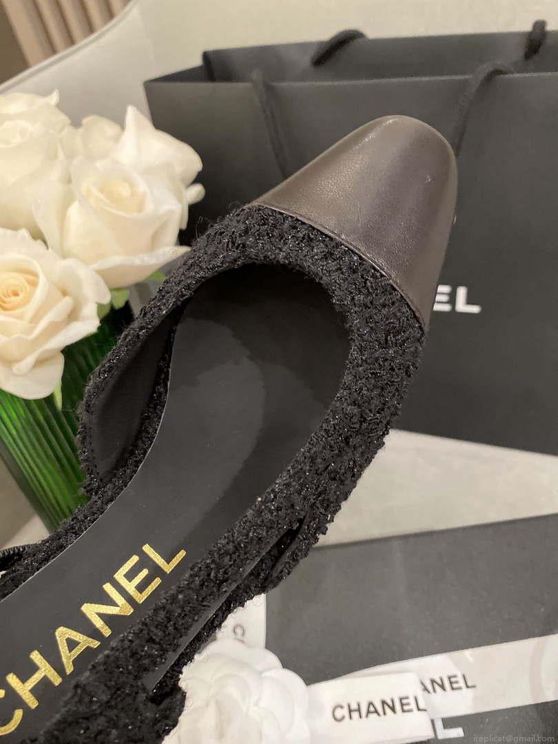 Chanel Women’s G31318 Slingbacks Goatskin Grosgrain Sandals Shoes C91004