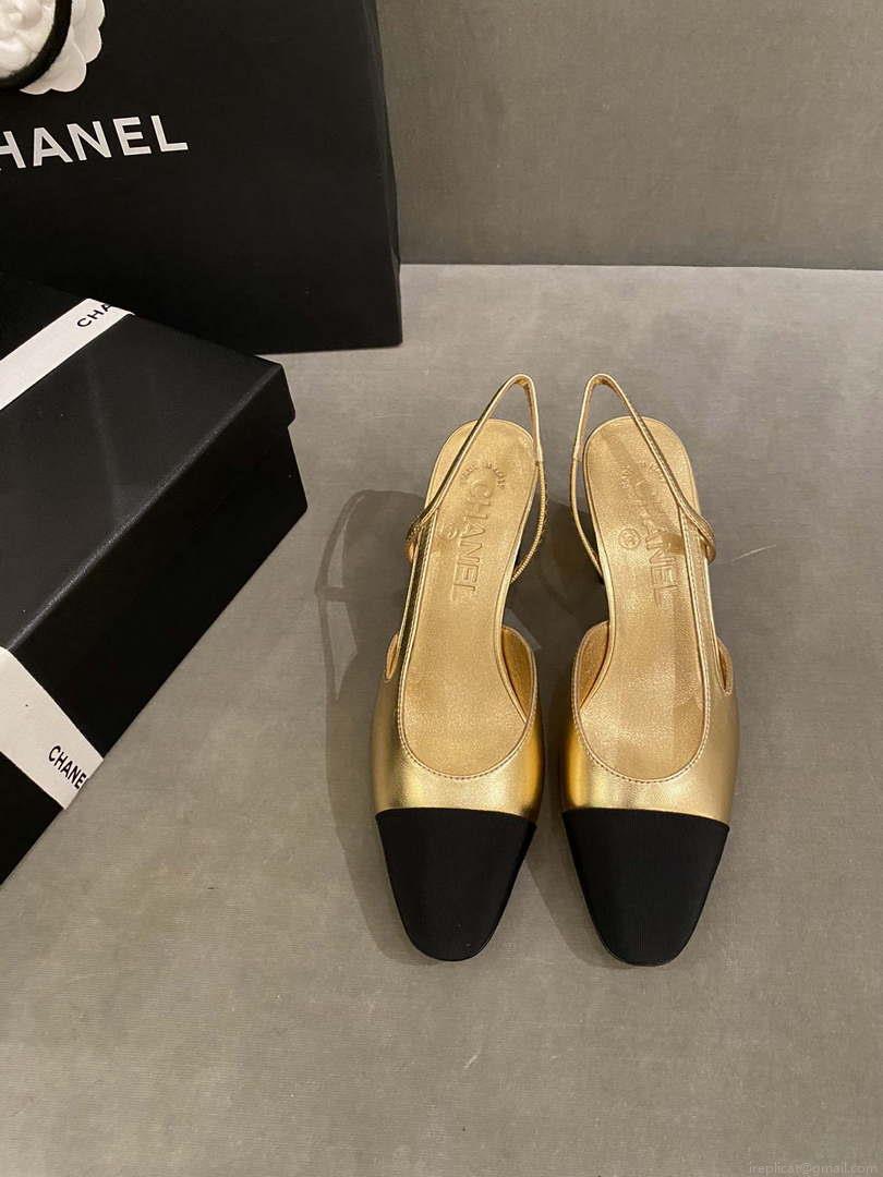 Chanel Women’s G31318 Slingbacks Goatskin Grosgrain Sandals Shoes C91005