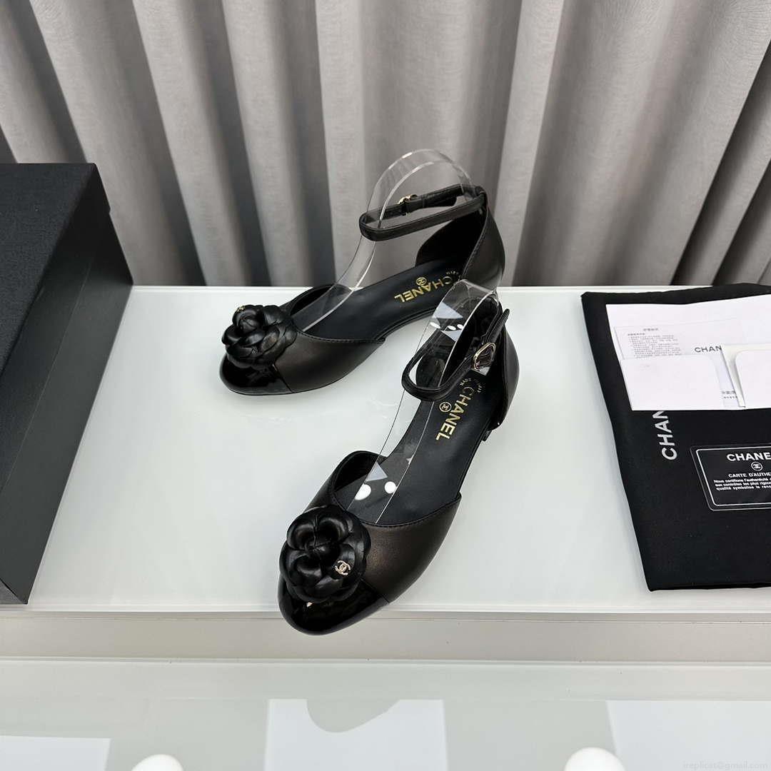 Chanel Women’s G31318 Camellia shoes Lambskin Sandals Shoes CC91003
