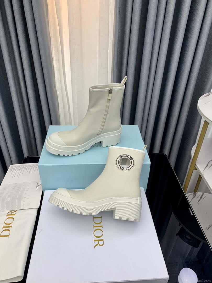 Dior Women’s Shoes – Dior Symbol Ankle Boot – KCI770VSO_S900 – White