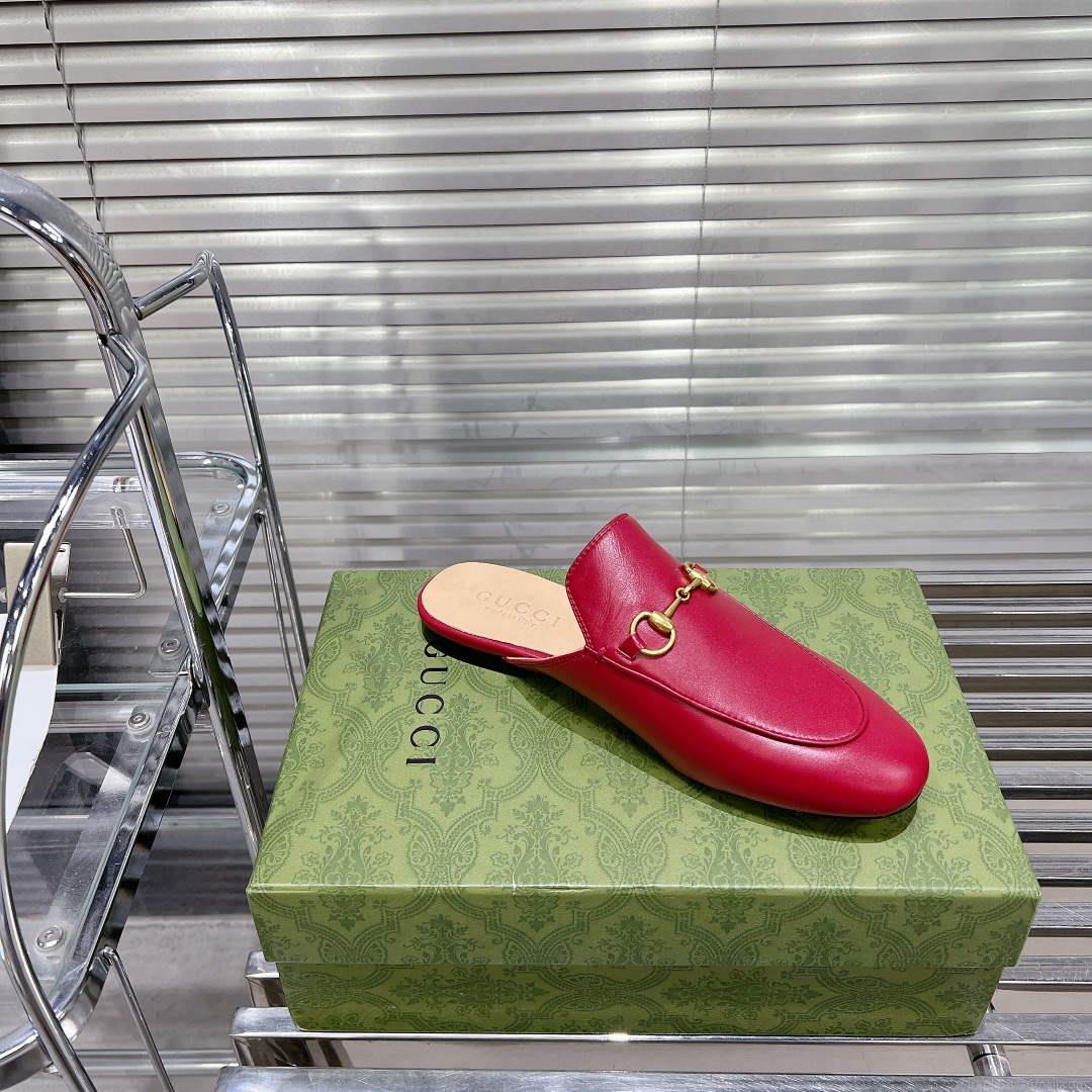 Gucci 423513 Women’s Princetown Leather Slipper G53190