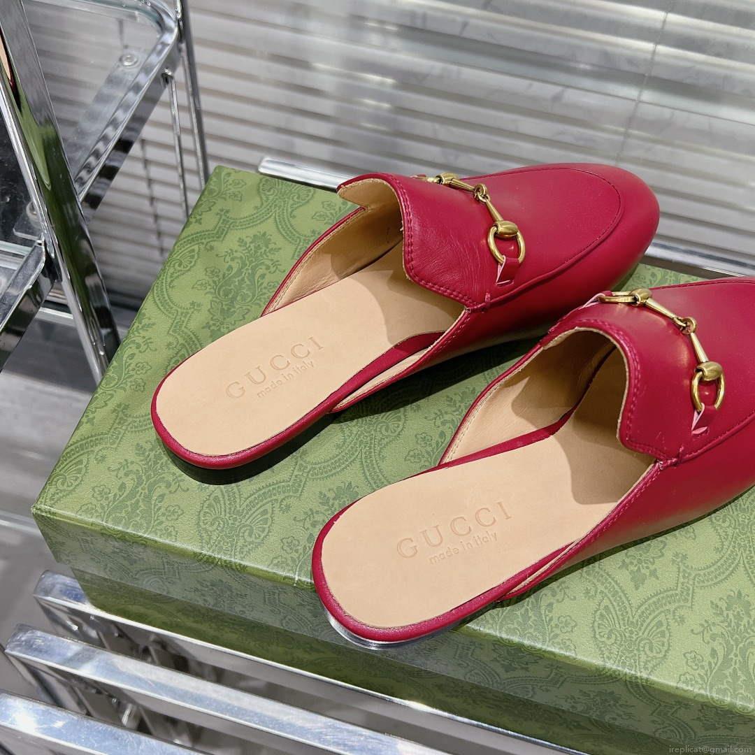 Gucci 423513 Women’s Princetown Leather Slipper G53190