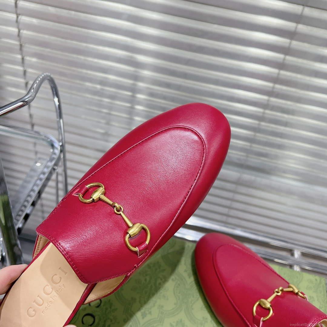 Gucci 423513 Women’s Princetown Leather Slipper G53190
