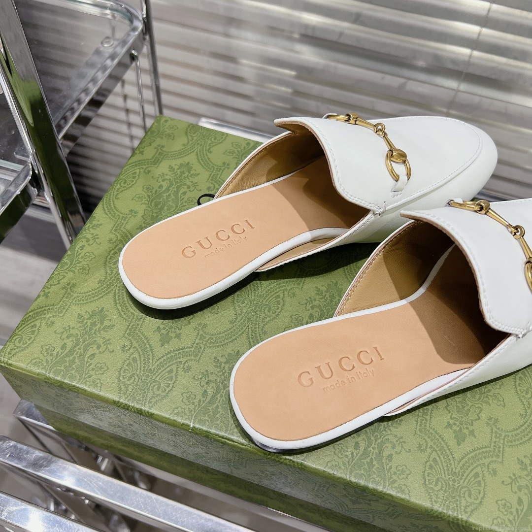 Gucci 423513 Women’s Princetown Leather Slipper G53193