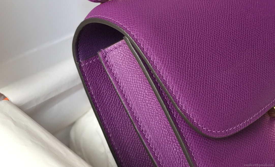 Hermes Constance Cross Body Bag Epsom Leather Gold H28404