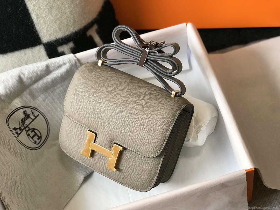 Hermes Constance Cross Body Bag Epsom Leather Gold H28403