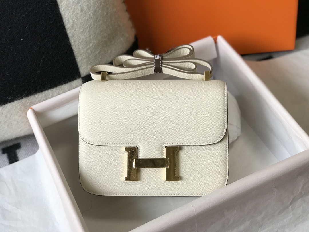 Hermes Constance Cross Body Bag Epsom Leather Gold H28405
