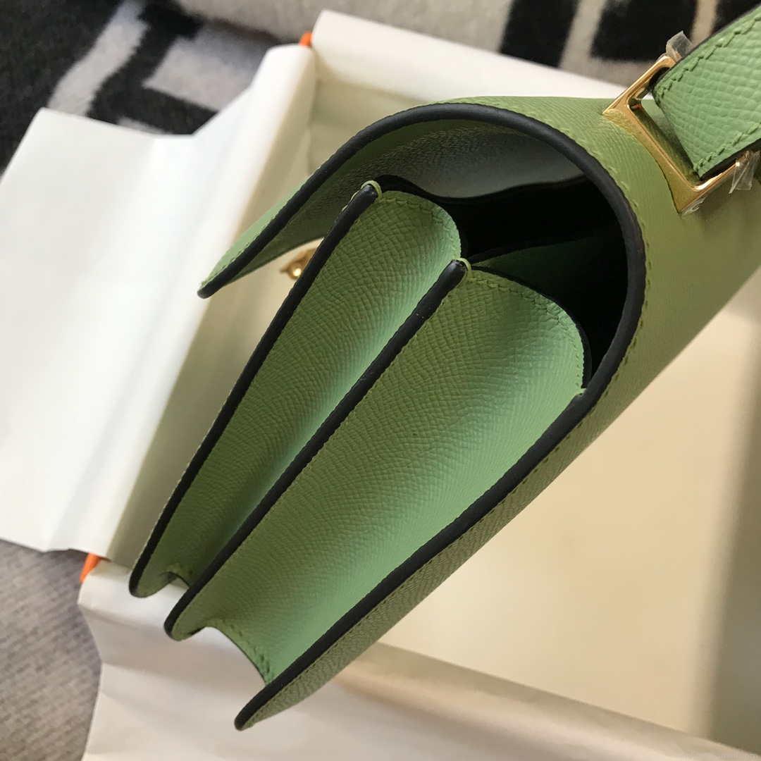Hermes Constance Cross Body Bag Epsom Leather Gold H28406