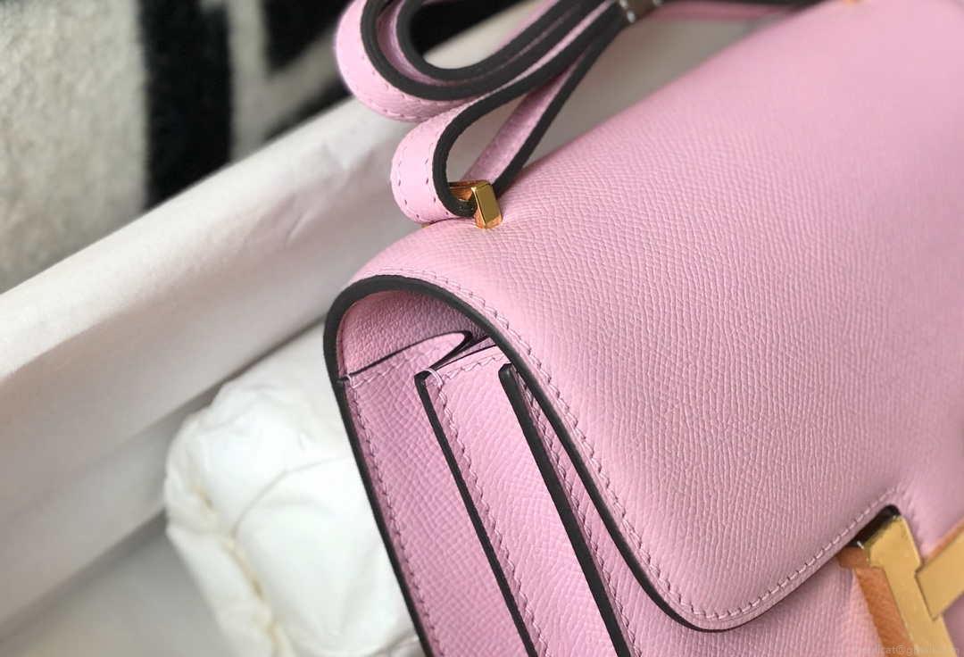 Hermes Constance Cross Body Bag Epsom Leather Gold H28410