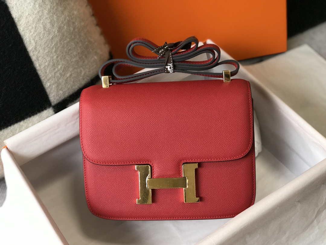 Hermes Constance Cross Body Bag Epsom Leather Gold H28411