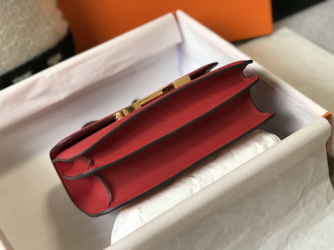 Hermes Constance Cross Body Bag Epsom Leather Gold H28411