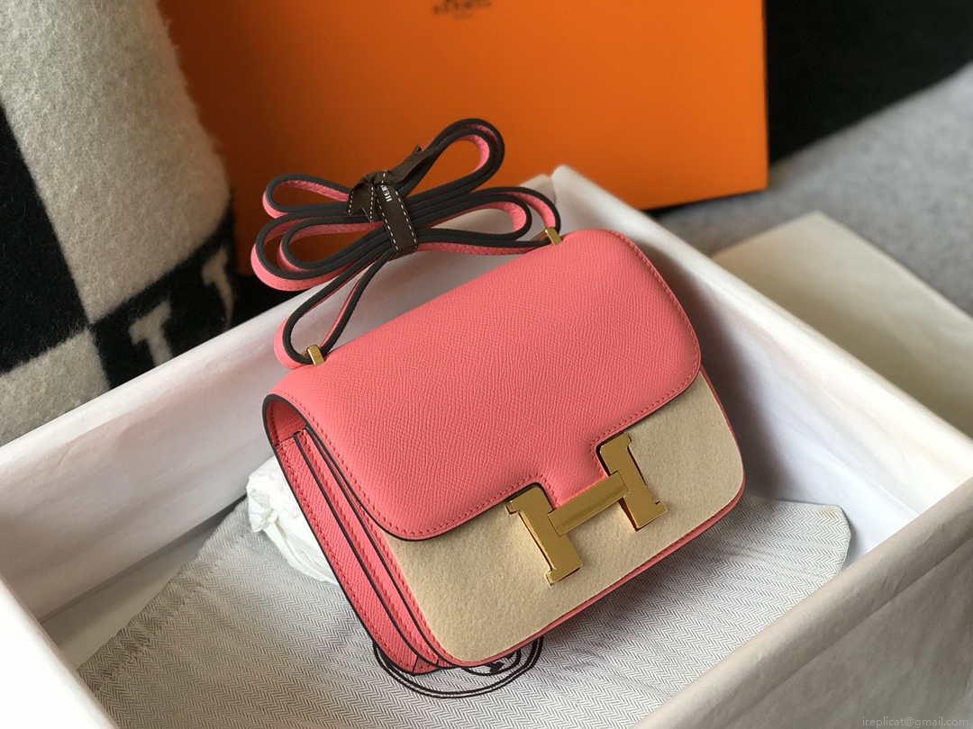 Hermes Constance Cross Body Bag Epsom Leather Gold H28412
