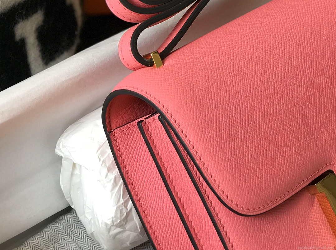 Hermes Constance Cross Body Bag Epsom Leather Gold H28412