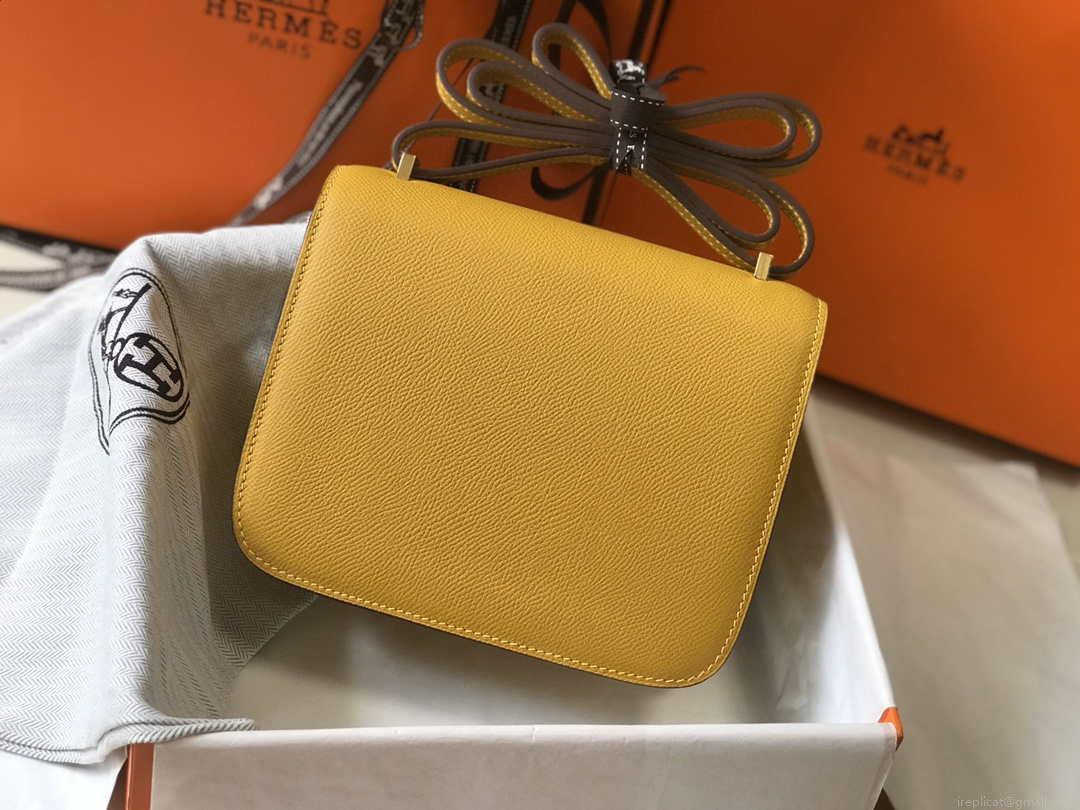 Hermes Constance Cross Body Bag Epsom Leather Gold H28413