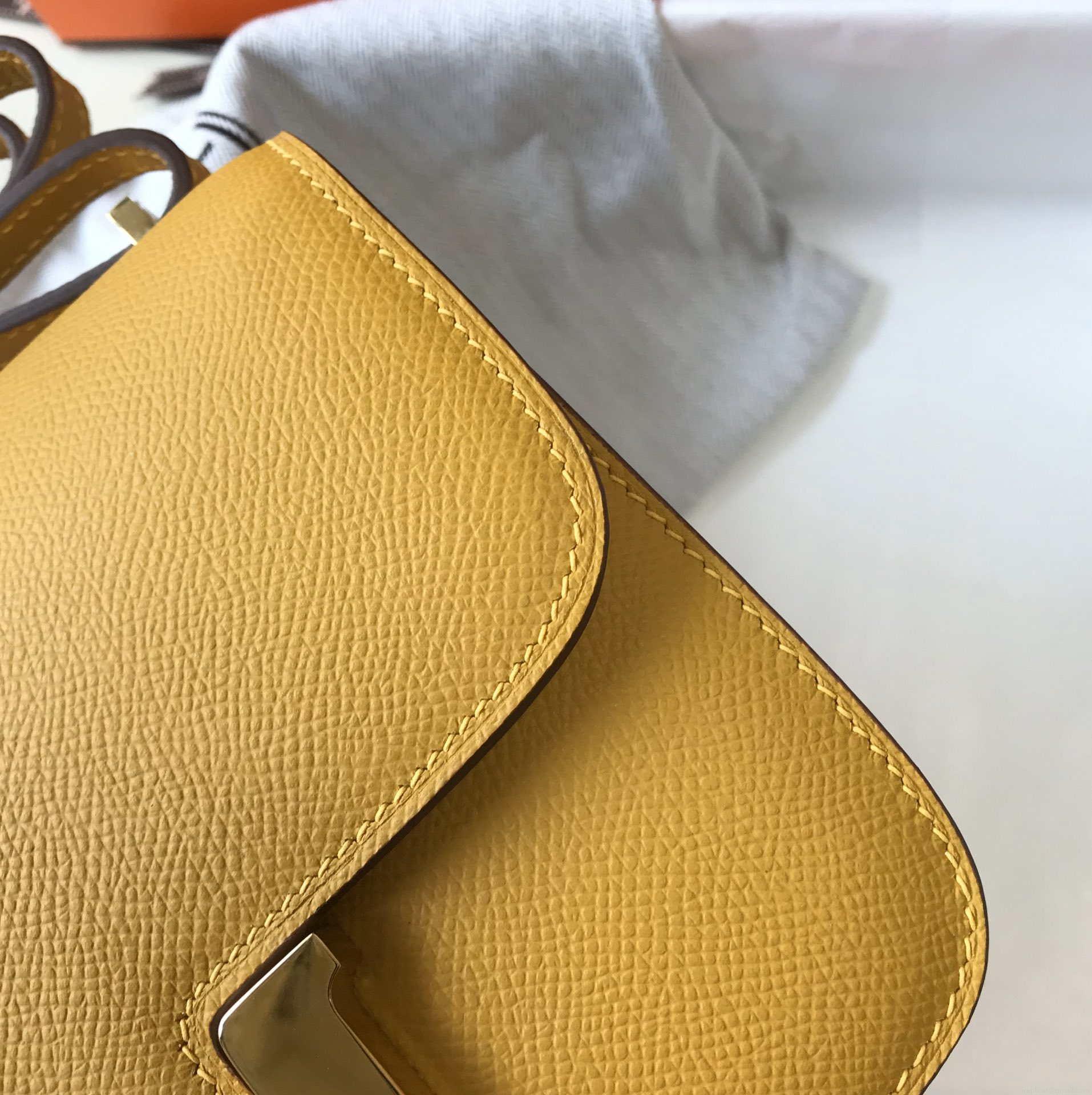 Hermes Constance Cross Body Bag Epsom Leather Gold H28413