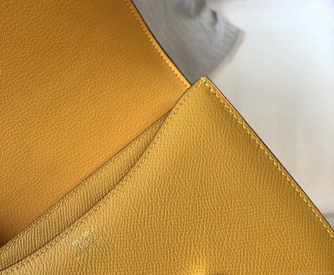 Hermes Constance Cross Body Bag Epsom Leather Gold H28413