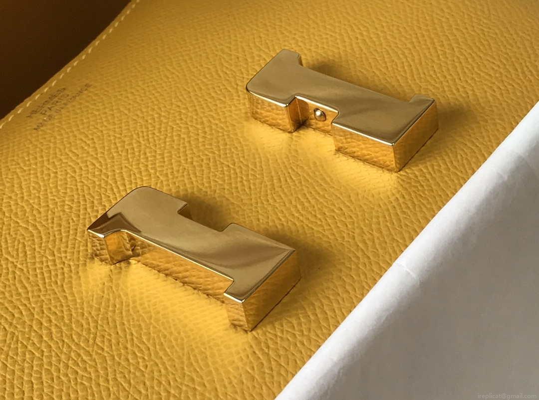 Hermes Constance Cross Body Bag Epsom Leather Gold H28413