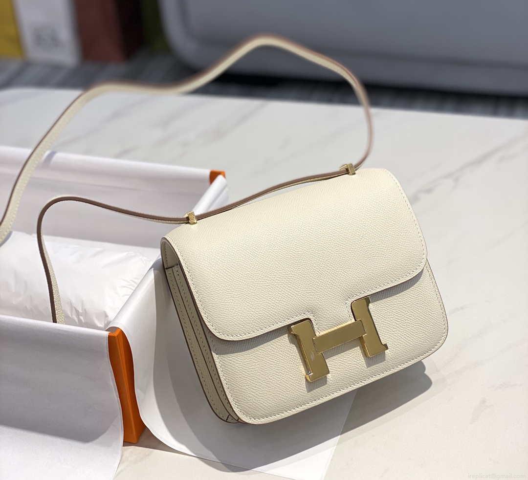 Hermes Constance Cross Body Bag Epsom Leather Gold H28414