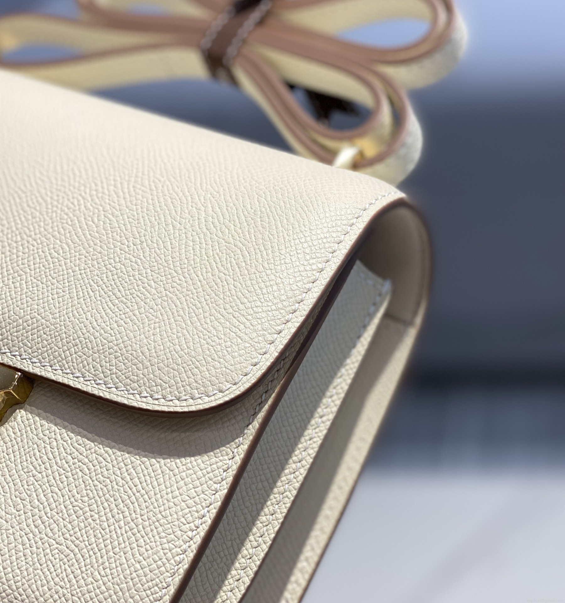 Hermes Constance Cross Body Bag Epsom Leather Gold H28414