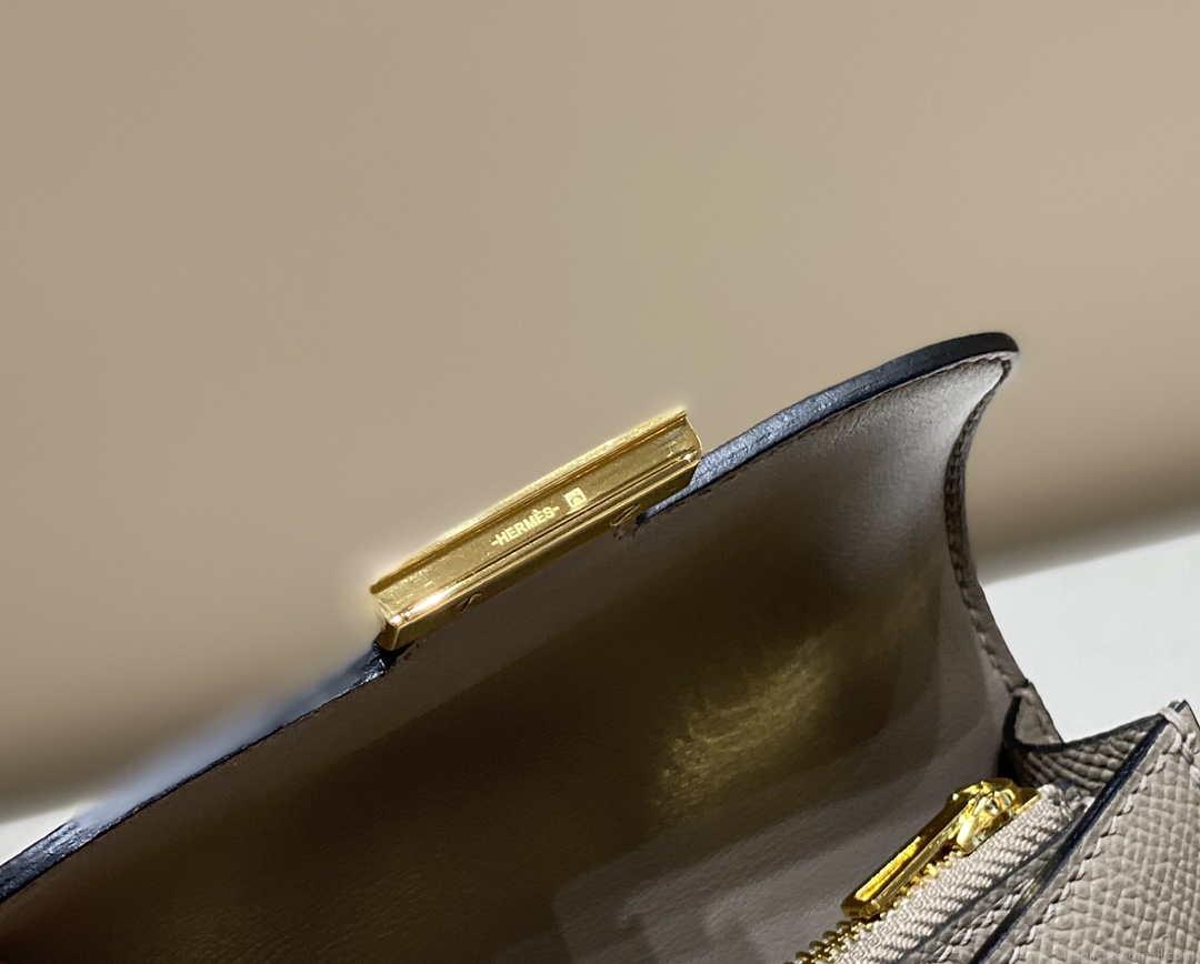 Hermes Constance Mini Cross Body Bag Epsom Leather Gold H28421