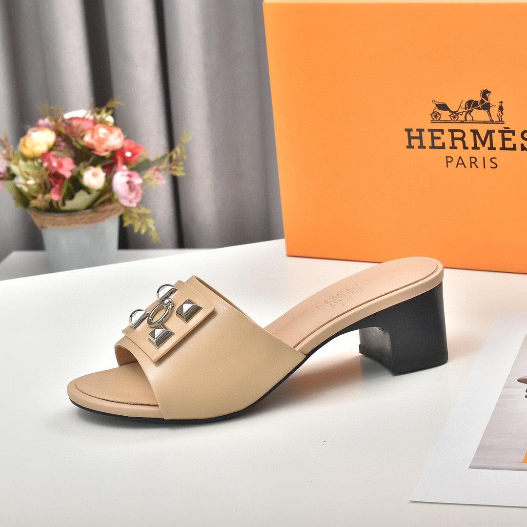 Hermes Women Shoes Designer Hermes Slippers Heel 60mm H70038