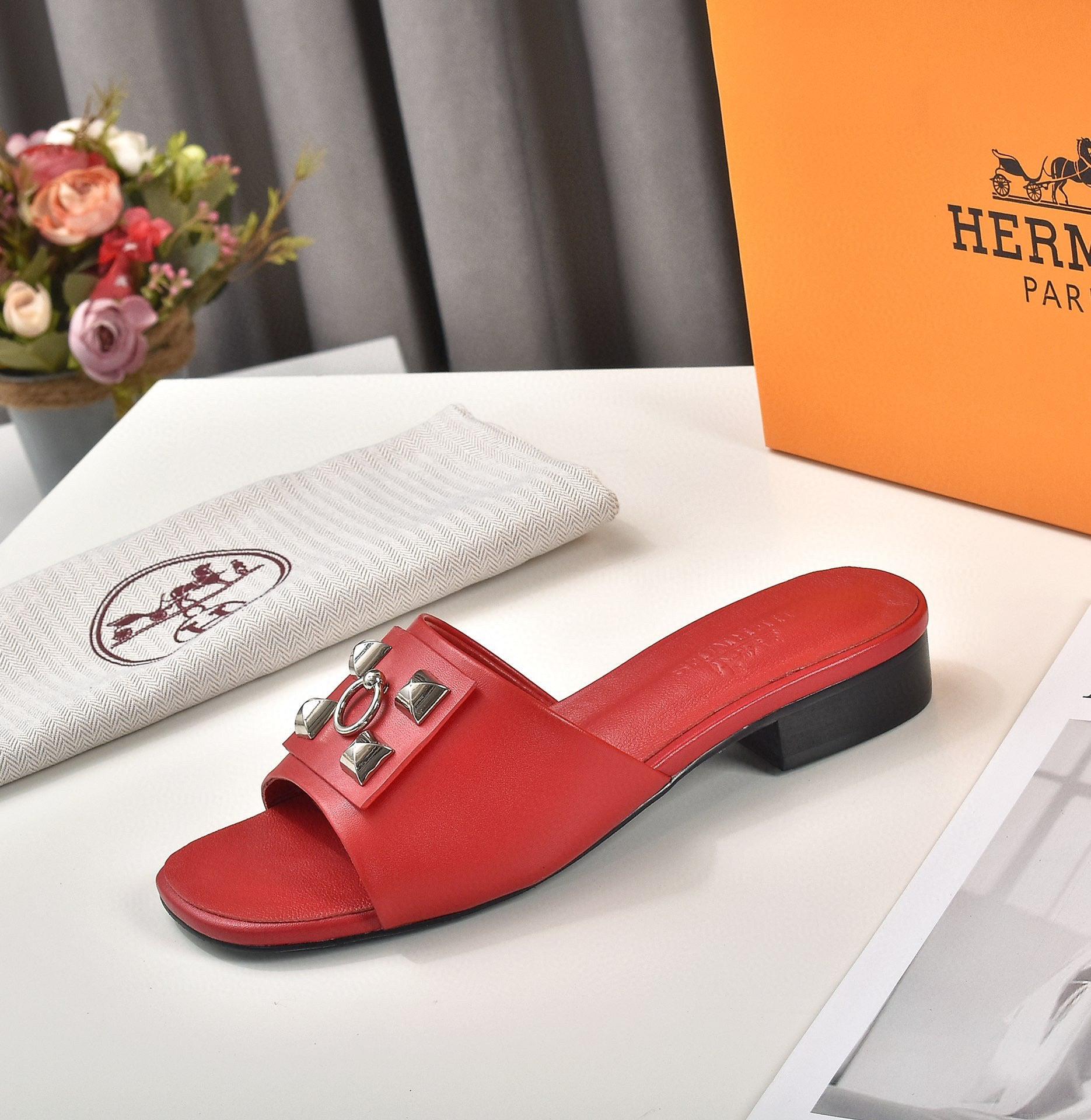 Hermes Women Shoes Designer Hermes Slippers Heel 60mm V80032