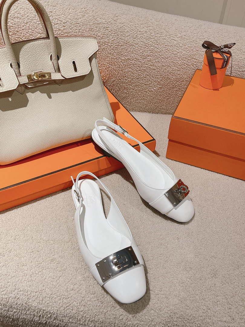 Hermes H241158Zv1D360 Innocente Slingback Shoes H990020