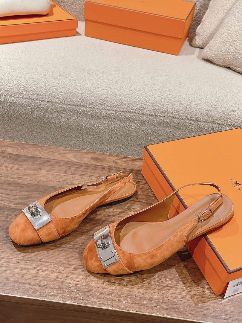 Hermes H241158Zv1D360 Innocente Slingback Shoes H990025