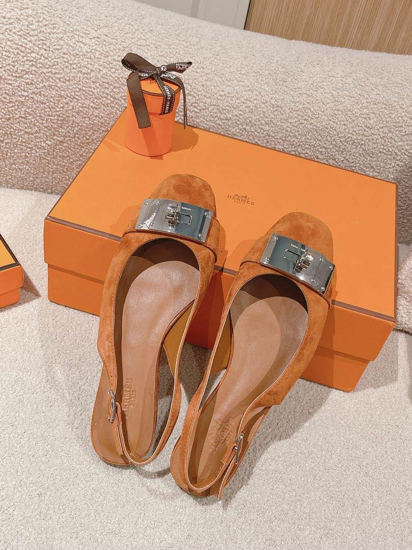 Hermes H241158Zv1D360 Innocente Slingback Shoes H990025