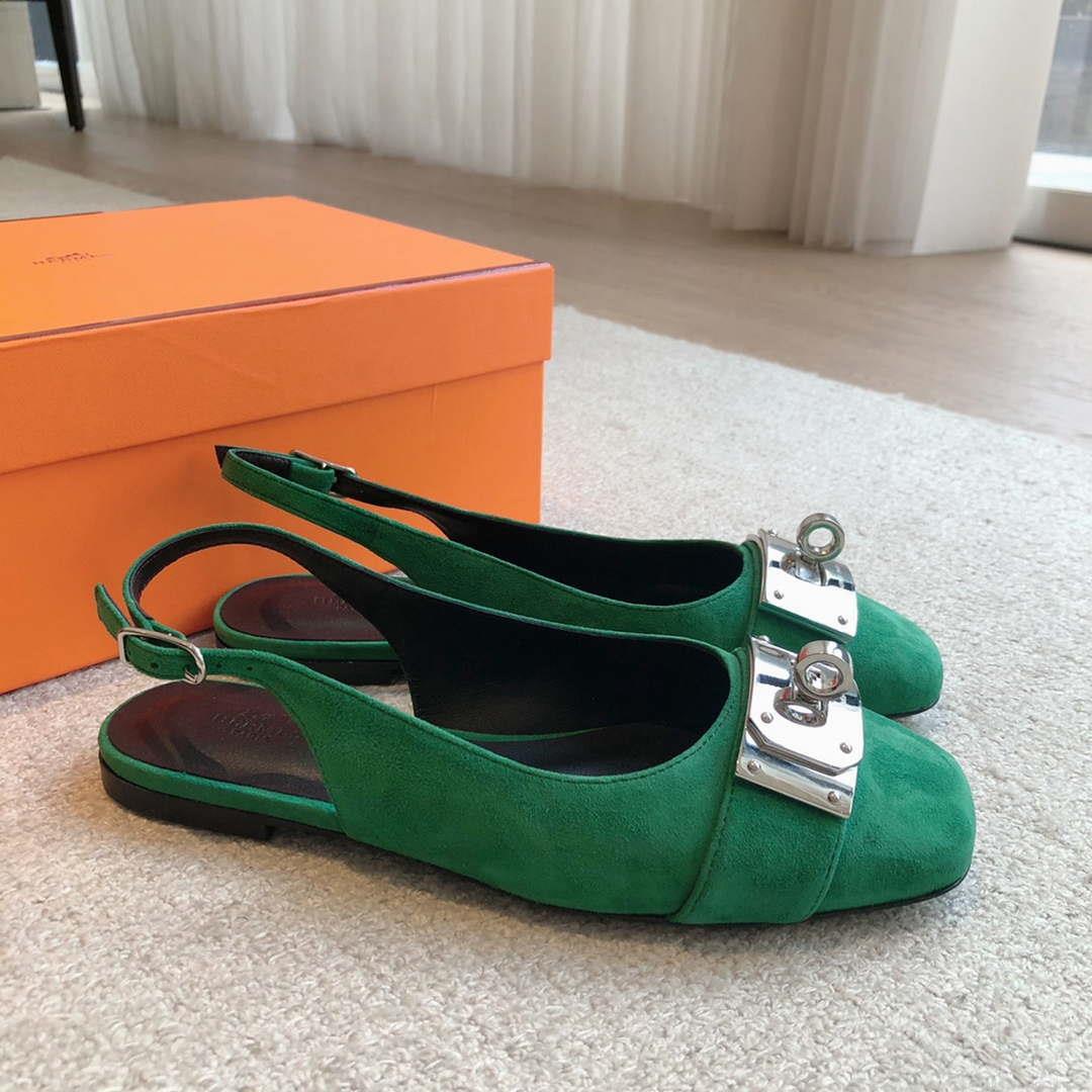 Hermes H241158Zv1D360 Innocente Slingback Shoes H990027