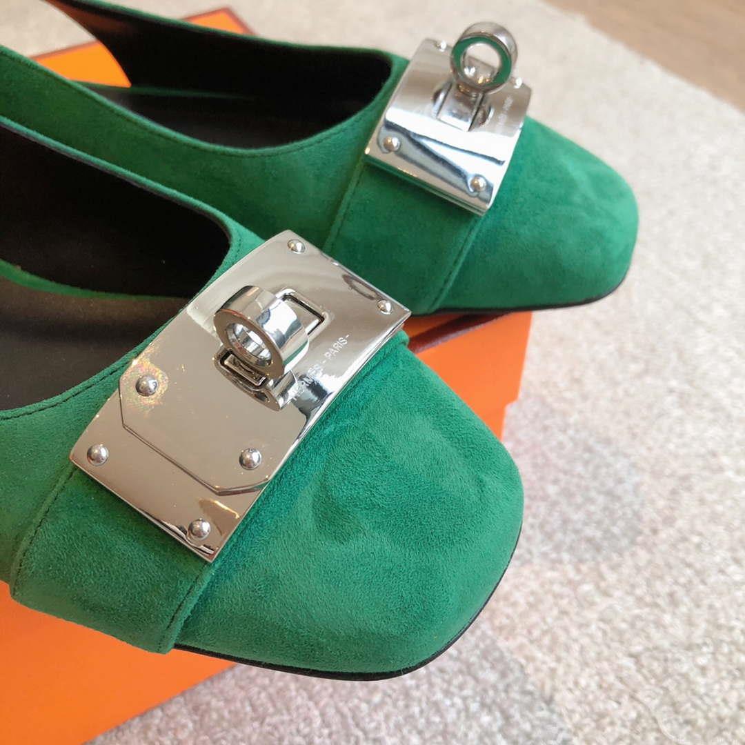 Hermes H241158Zv1D360 Innocente Slingback Shoes H990027