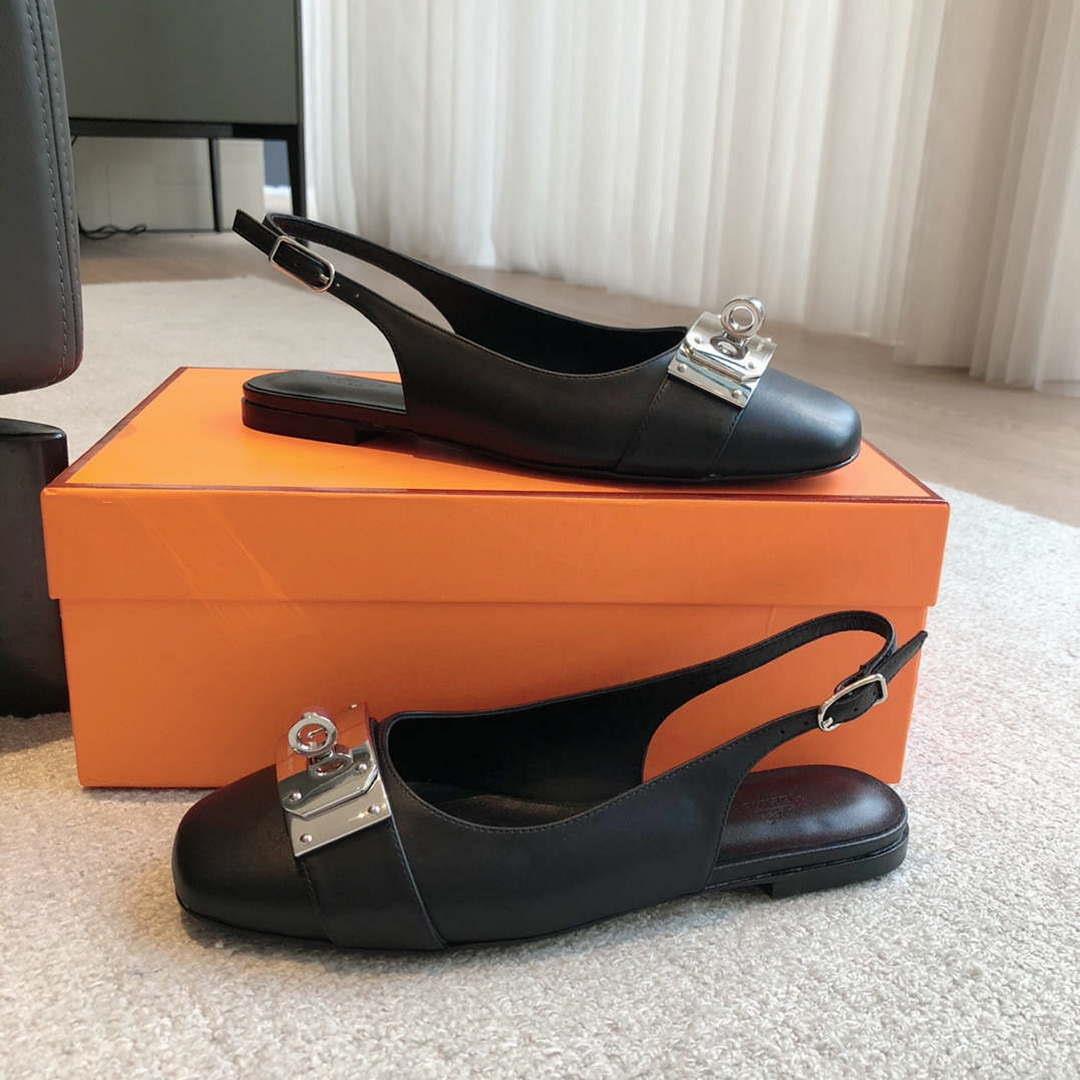 Hermes H241158Zv1D360 Innocente Slingback Shoes H990026