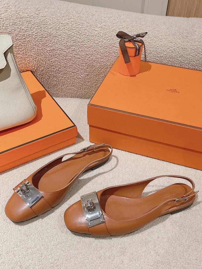 Hermes H241158Zv1D360 Innocente Slingback Shoes H990021