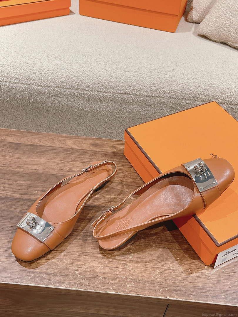 Hermes H241158Zv1D360 Innocente Slingback Shoes H990021