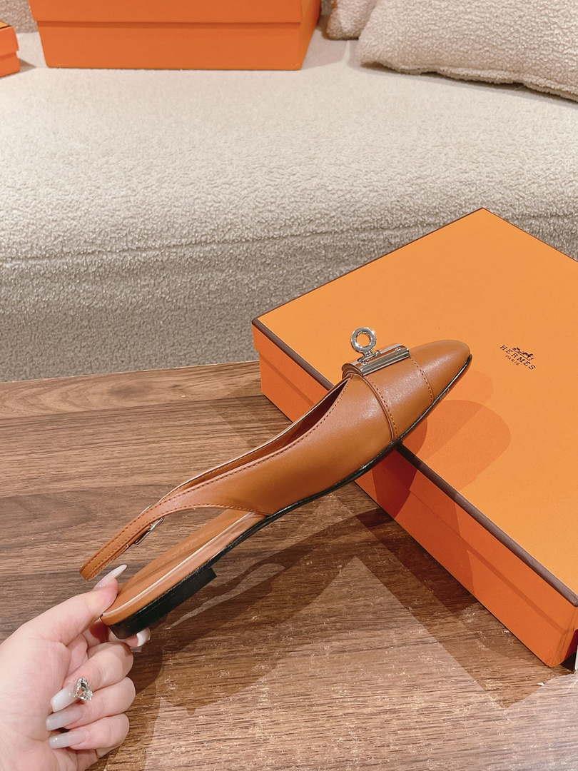 Hermes H241158Zv1D360 Innocente Slingback Shoes H990021