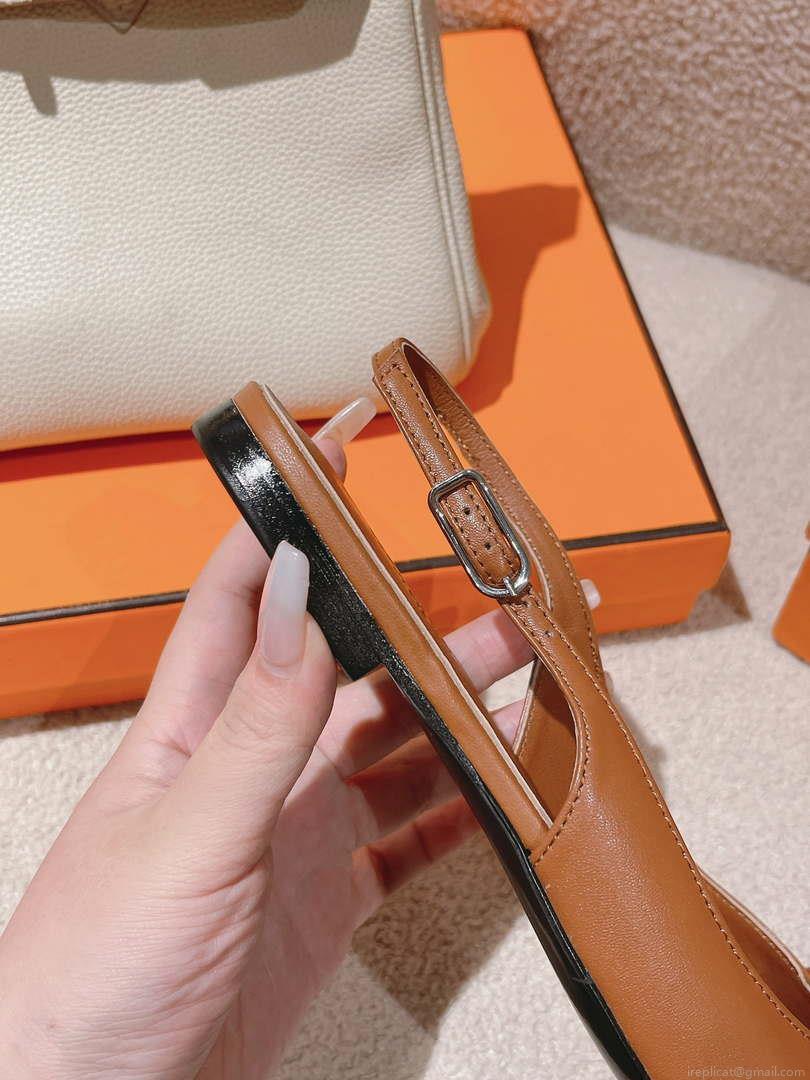 Hermes H241158Zv1D360 Innocente Slingback Shoes H990021