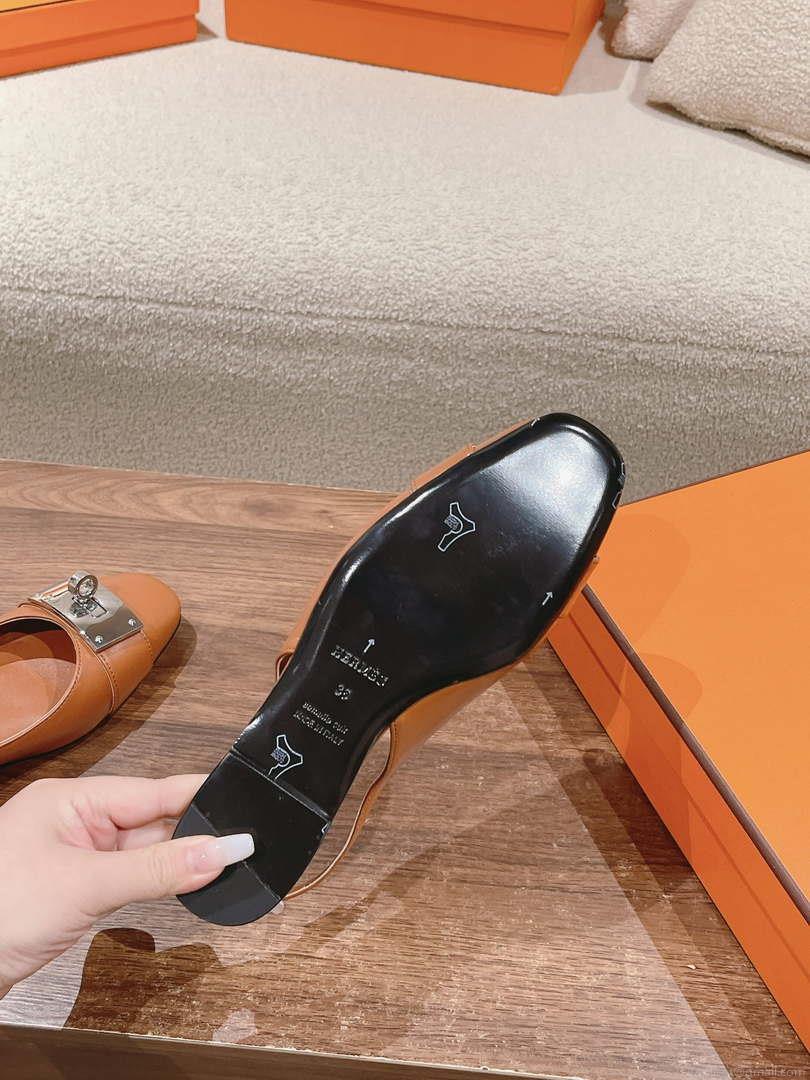 Hermes H241158Zv1D360 Innocente Slingback Shoes H990021