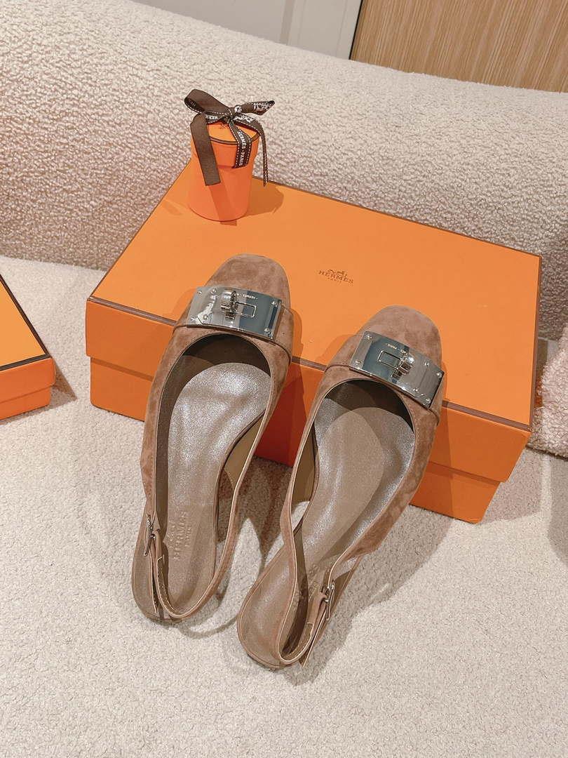 Hermes H241158Zv1D360 Innocente Slingback Shoes H990023