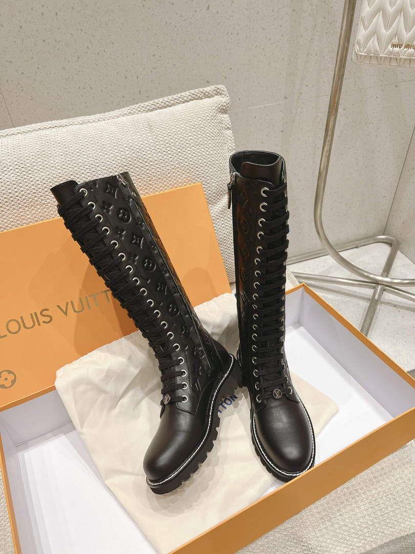 LV 1ABUPL Louis Vuitton Women’s Territory Flat High Ranger Boot L67329