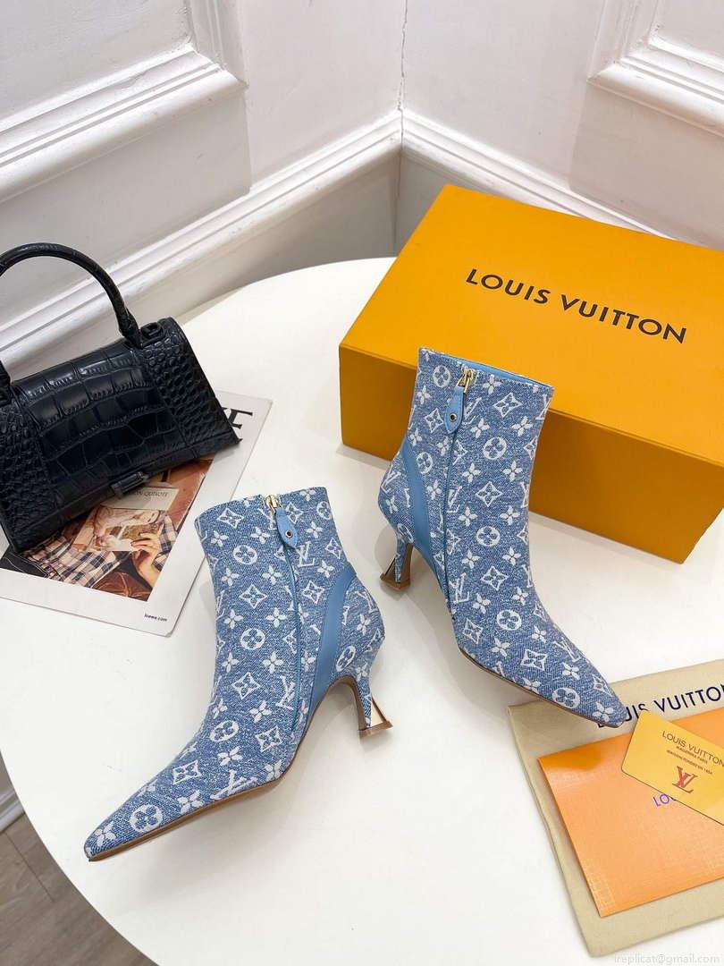 LV 1ACAKQ Louis Vuitton Women’s Shoes Sparkle Ankle Boots L75204