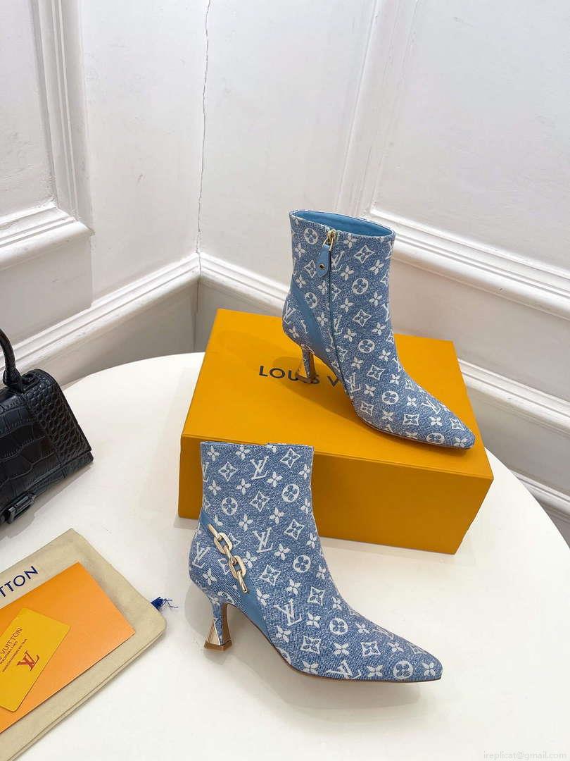 LV 1ACAKQ Louis Vuitton Women’s Shoes Sparkle Ankle Boots L75204