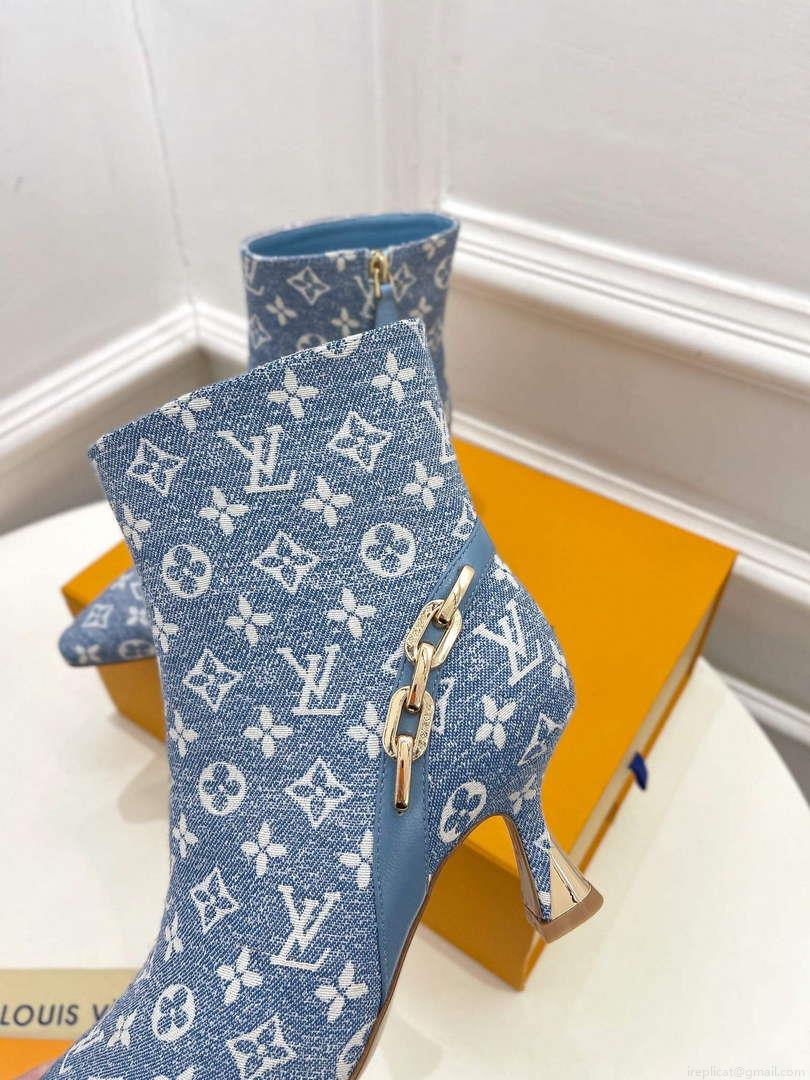 LV 1ACAKQ Louis Vuitton Women’s Shoes Sparkle Ankle Boots L75204
