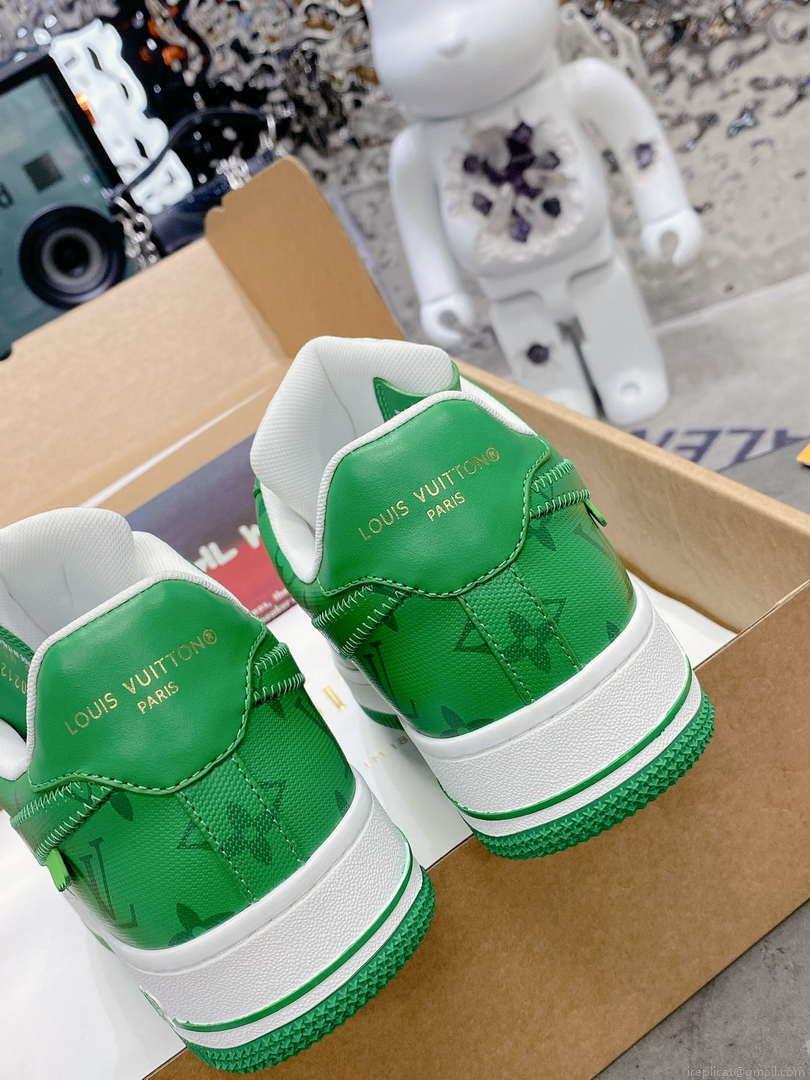 Louis Vuitton Nike Air Force 1 Low By Virgil Abloh White Green 1AC58D Women Men’s M601034