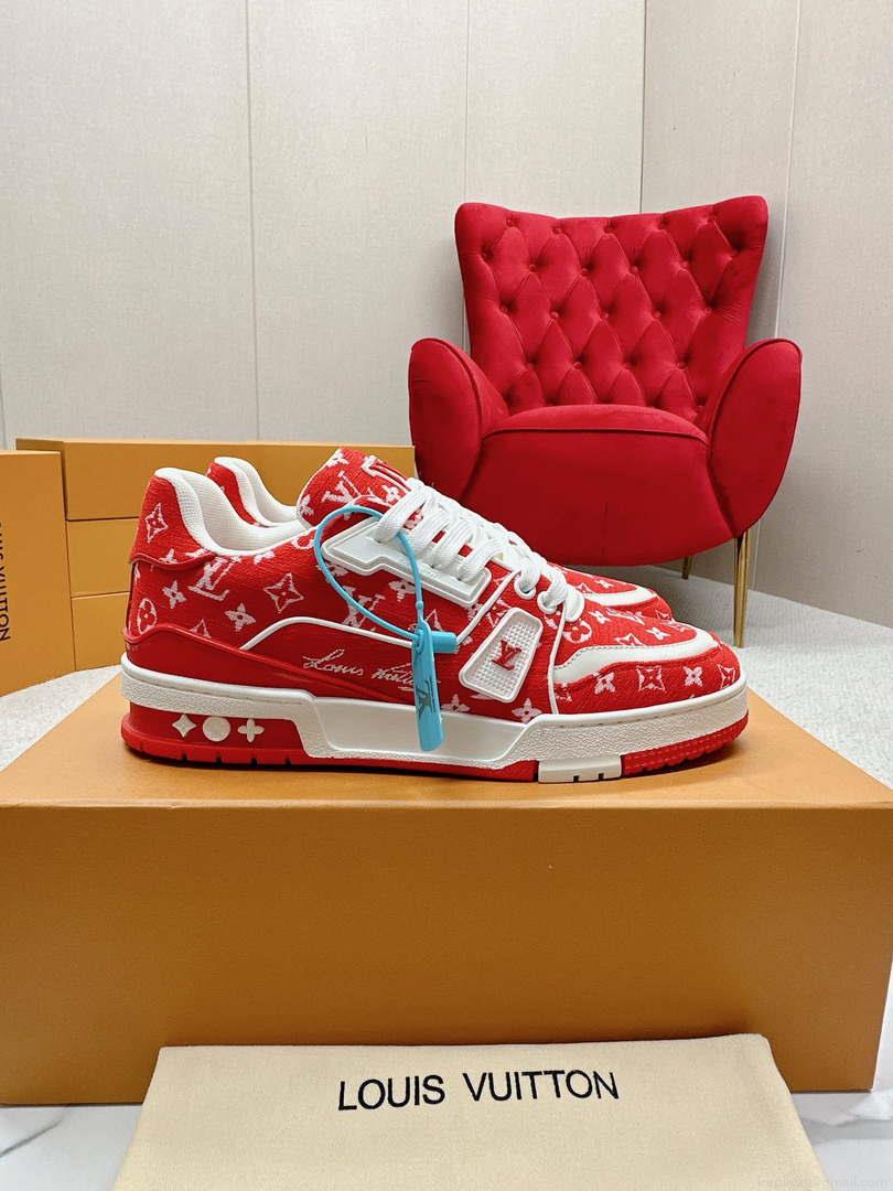 Louis Vuitton 1ABNJP Men Women’s LV Trainer Sneaker L62480