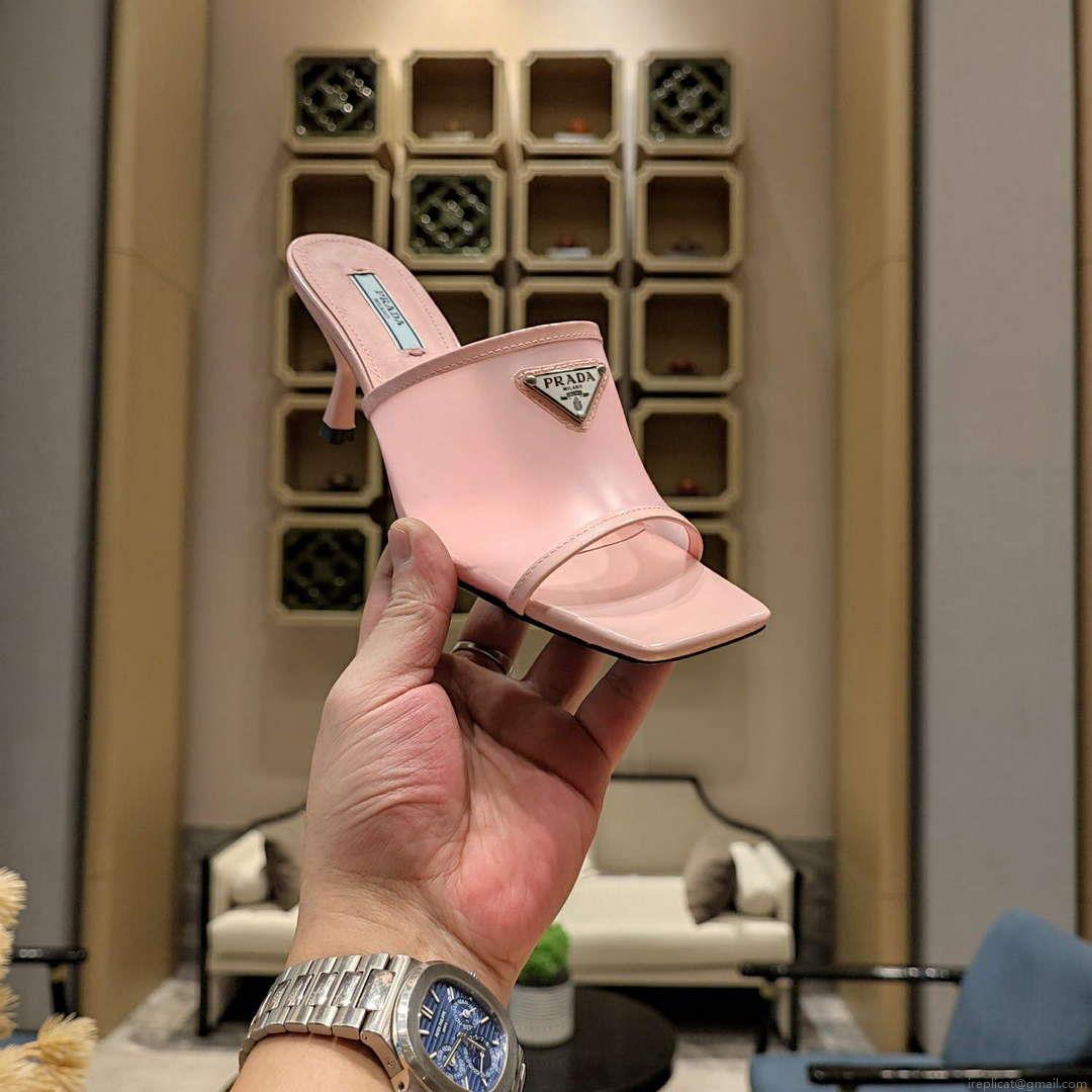 Prada 1XX644 Plexiglas and patent leather sandals P78600