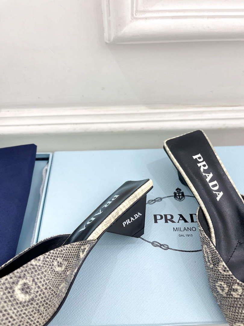 Prada 1I479N Women’s Lizard Grain Cowhide Mules Fashion Shoes P67323