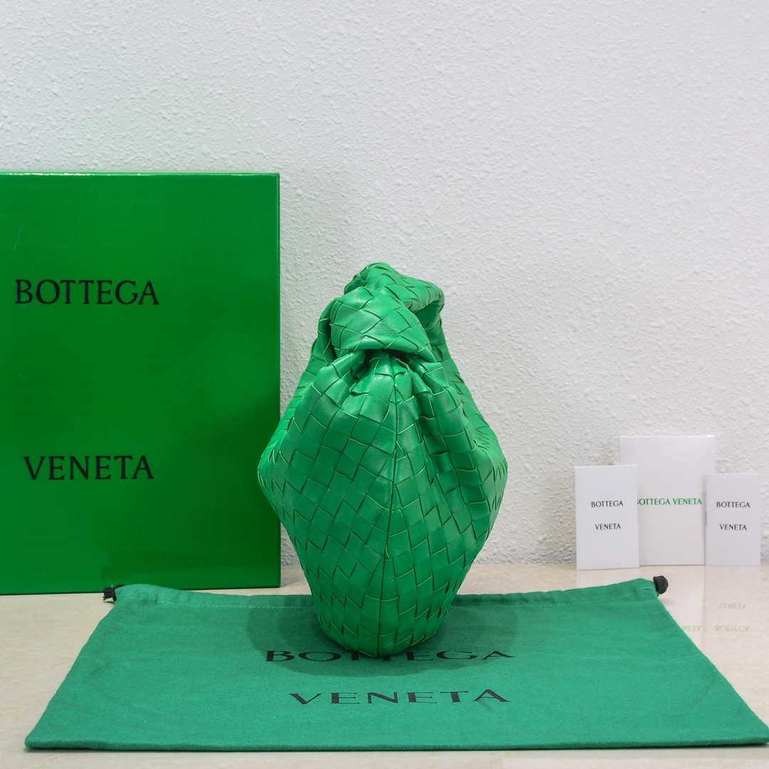Bottega Veneta BV 690225 Teen Jodie intrecciato leather shoulder bag Green