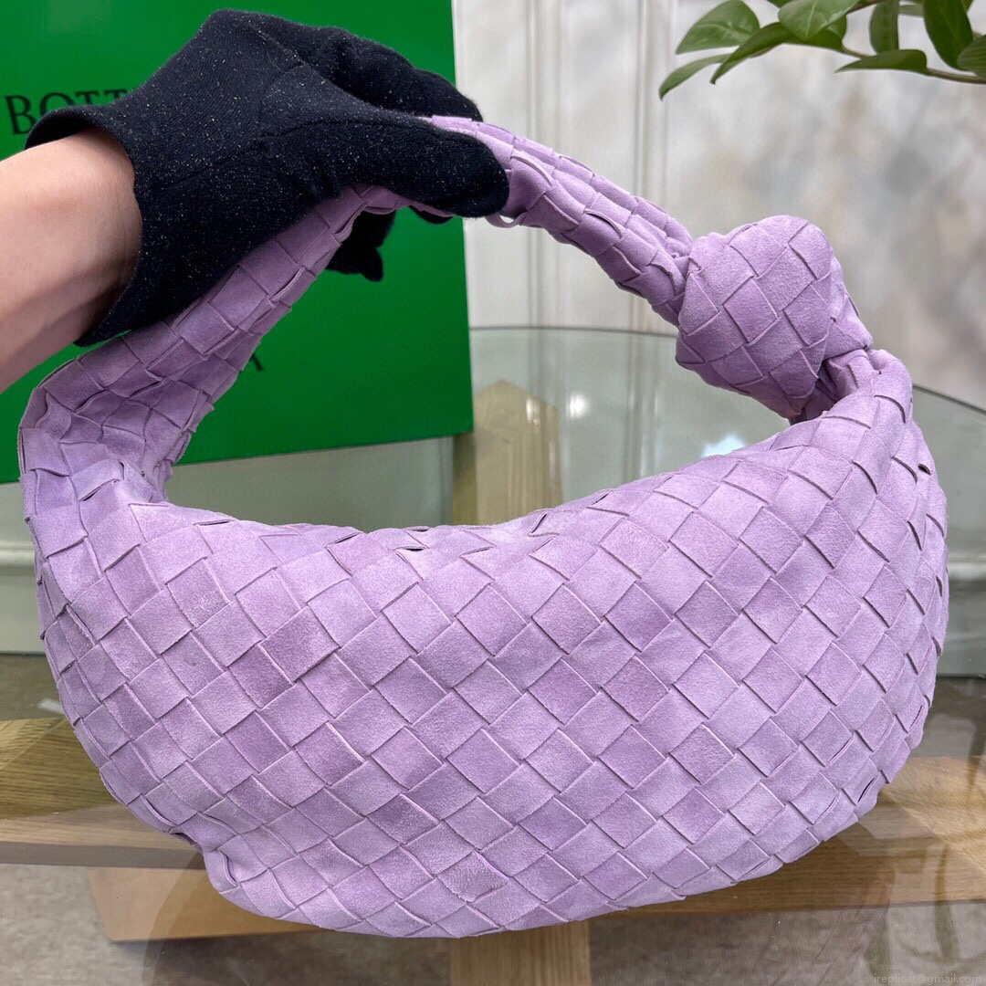 Bottega Veneta BV 690225 Teen Jodie intrecciato leather shoulder bag Purple