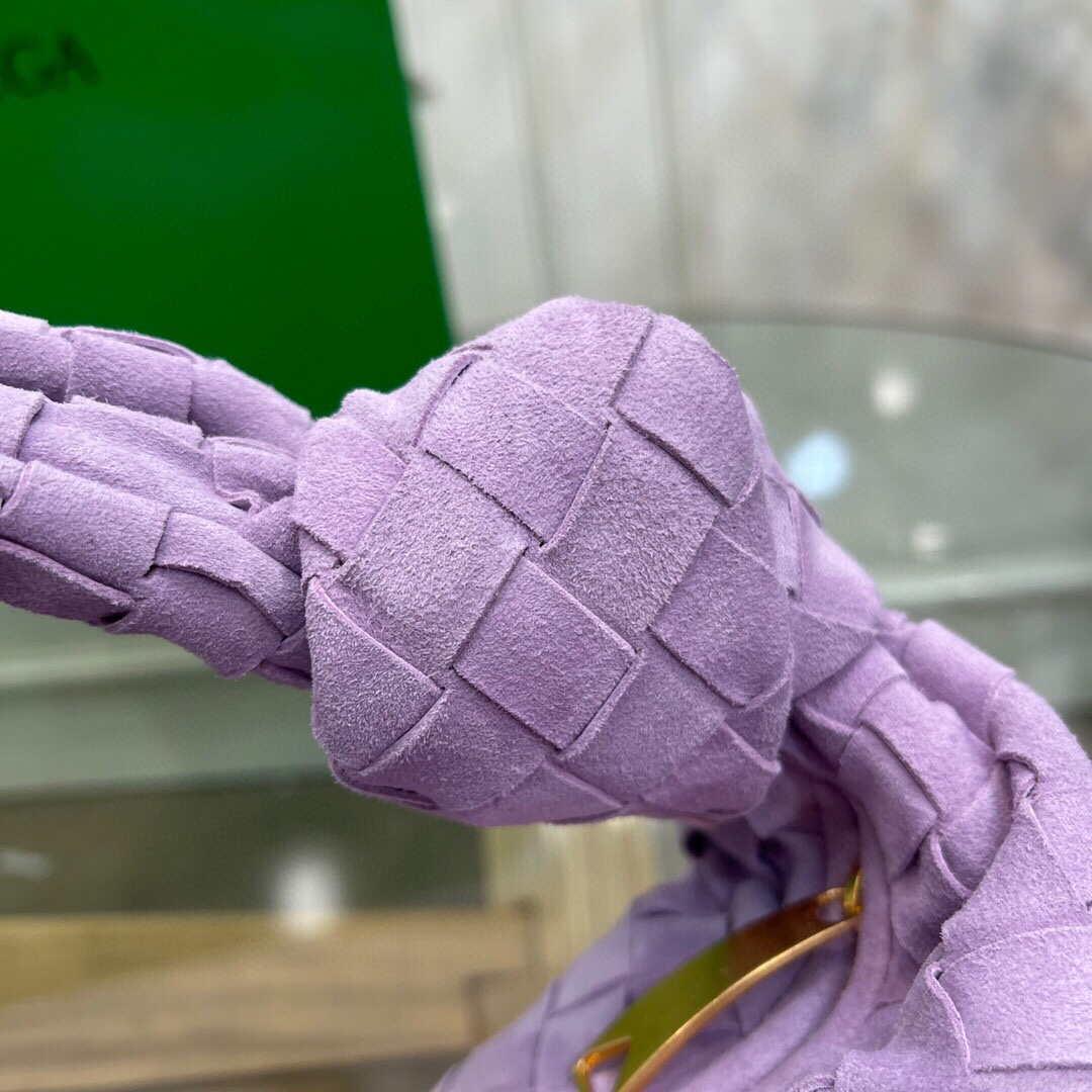 Bottega Veneta BV 690225 Teen Jodie intrecciato leather shoulder bag Purple